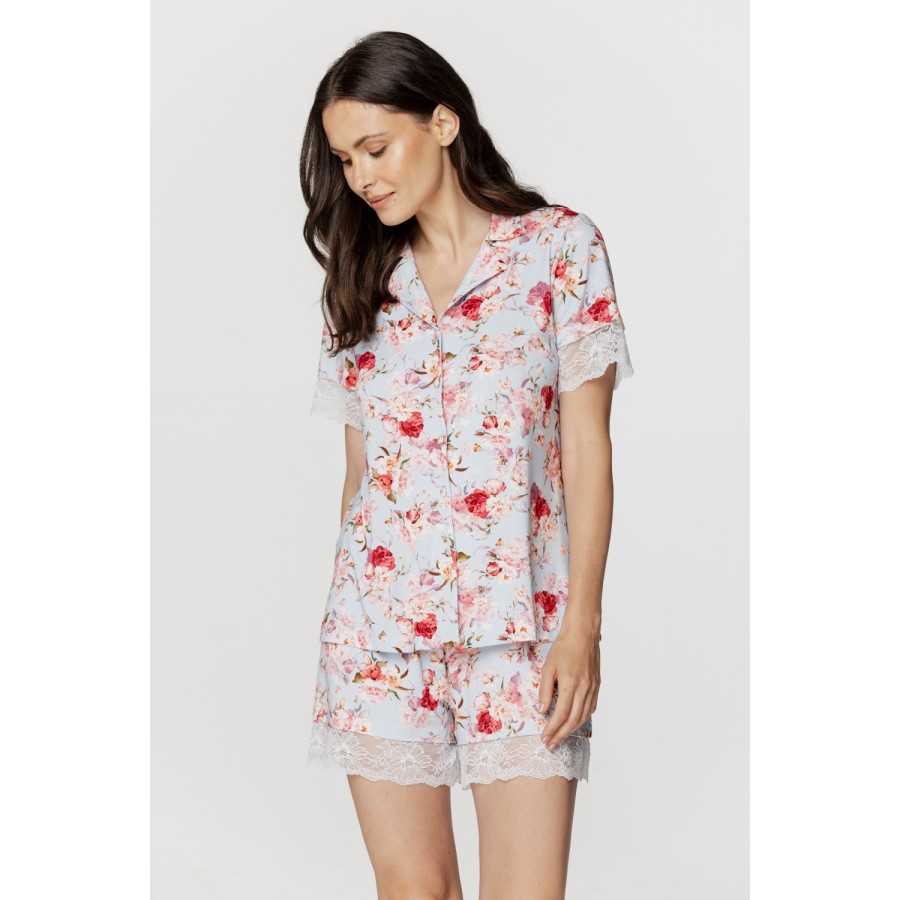 Conjunto pijama micromodal rosa con short